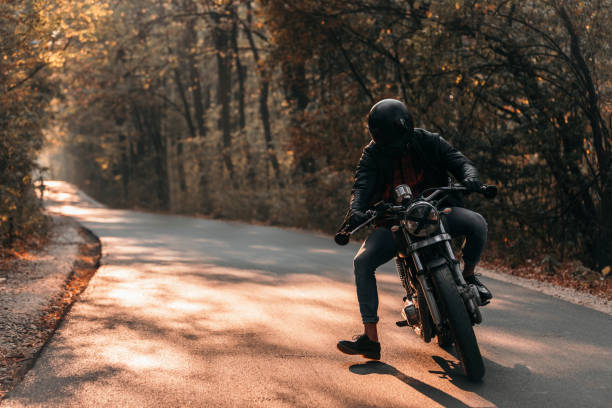 istock Having a great ride on a vintage motorcycle 1186348157
