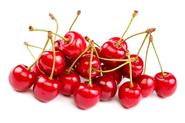 istock Fruits of a sweet cherry on white background. 1186355228