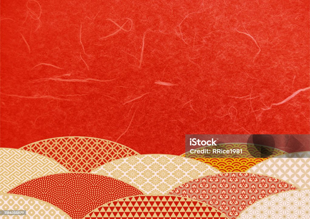 Japanese Red Texture Japanese Pattern And Japanese Red Paper Texture Material Stock ...