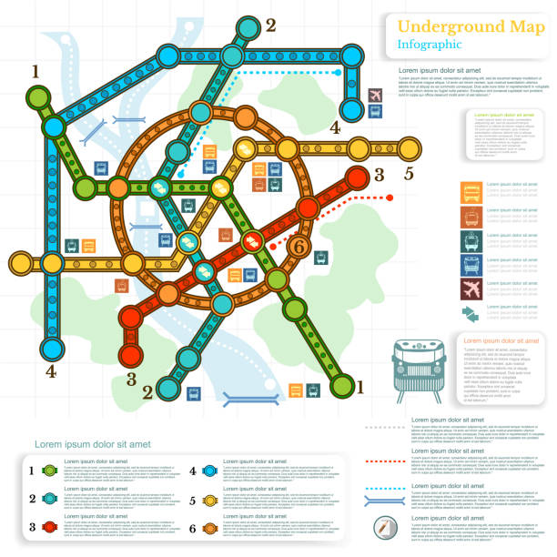 istock underground infographic with lines of metro on city map and topography simbols 1186359728