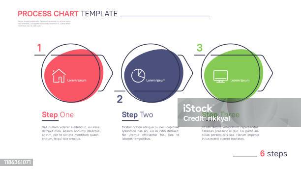Any Small Process Chart Clean And Simple Flat Style Linear Vector Infographic Process Chart ...