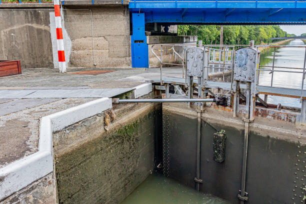 istock Gateway lock in the Lanaken sluice on the Albert canal 1186363672