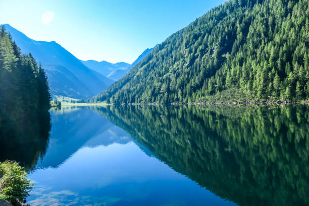 istock Schladming - Lake reflecting the mountains 1186363722