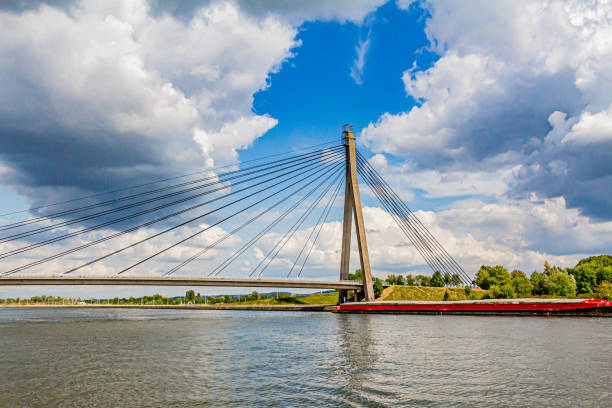 istock Beautiful view of the cable-stayed Lanaye bridge 1186363835