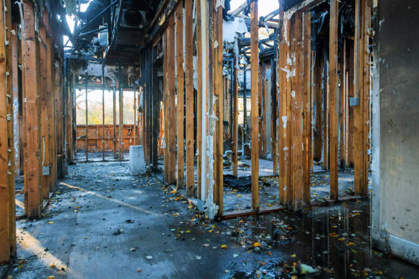 istock Detail from a home after a large fire house 1186364092