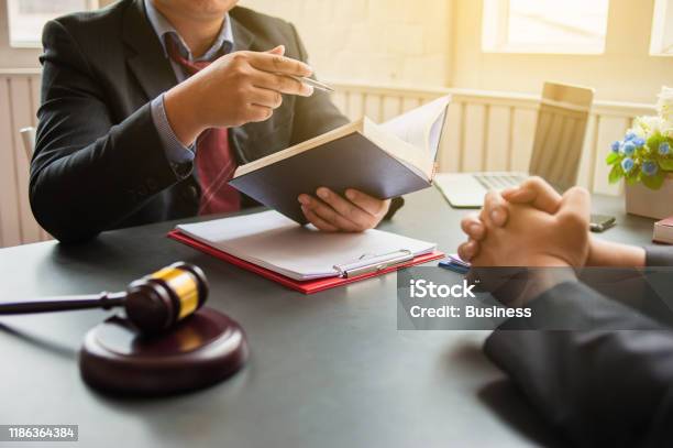 Lawyer Are Currently Providing Legal Advice To Clientslegal Planning Stock Photo - Download Image Now