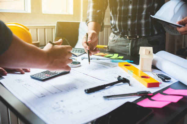 Architects consult the solution to the problem of building design.
