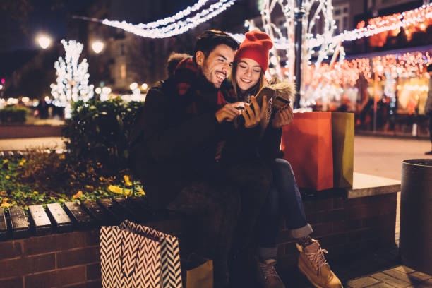 istock Happy couple using credit card for online shopping 1186368996