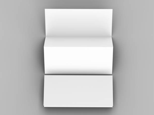 istock Brochure in A4 format folded to three - mockup. 3d illustration 1186374316