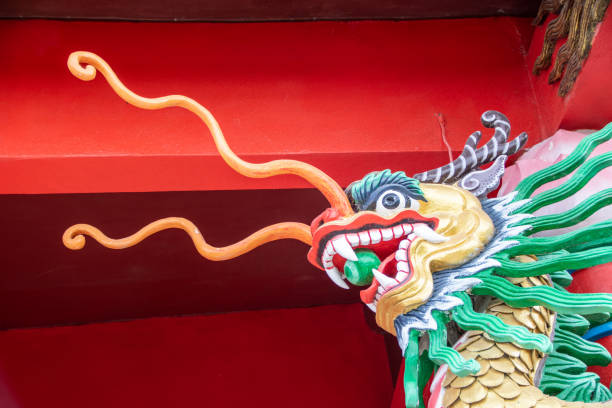 istock Dragon image in a buddhist tai temple 1186374972