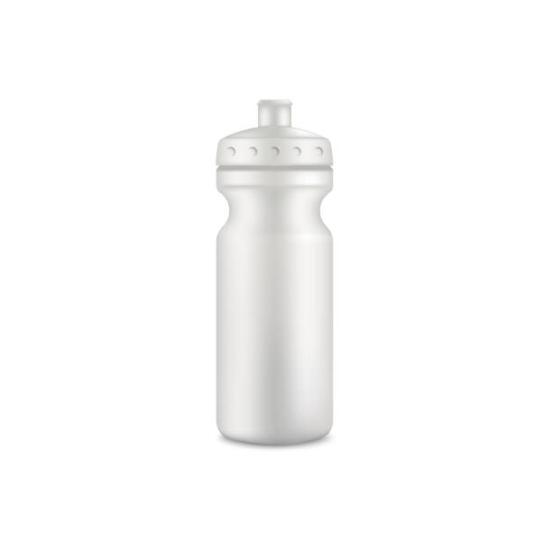 istock Mockup of gray or white plastic blank sport bottle realistic style 1186375362