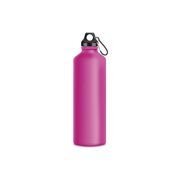 istock Travel or sport water pink bottle 3d vector mockup illustration isolated. 1186375368