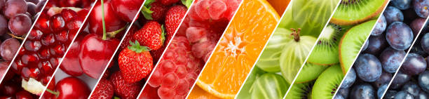 istock Fruits. Background of fresh food 1186377002
