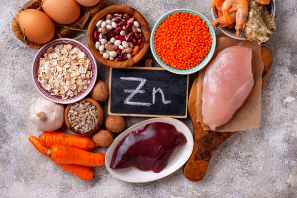 istock Healthy product sources of zinc. 1186377664