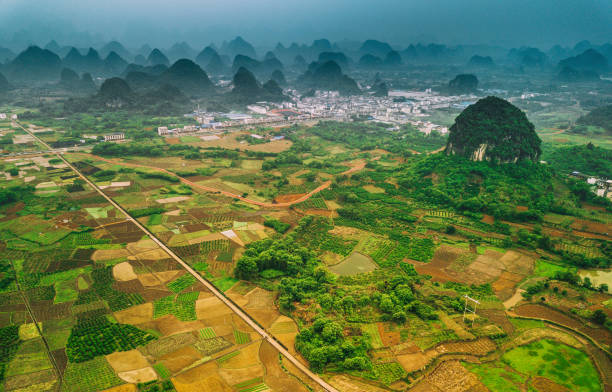istock Rice fields scenery karst landscape of Guilin, China 1186380197