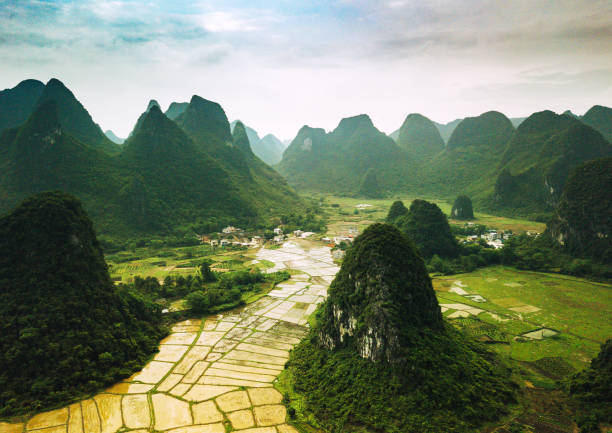 istock Rice fields scenery karst landscape of Guilin, China 1186380239
