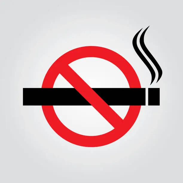 Vector illustration of No Smoking Sign