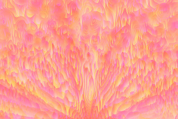 Photo of Abstract Mountain Maze Reef Pastel Coral Pink Yellow Cute Fantasy Sharp Cliff Crowded Op Fine Fractal Art