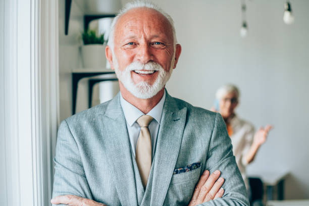 istock Senior businessman in the office 1186388800