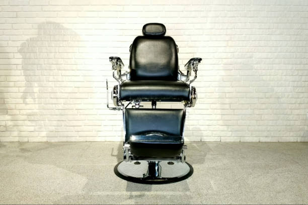 Chair for hairdressing salon, accessories for a hairdressing salon. stock photo