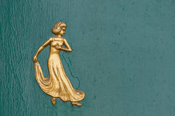 A typical door knocker on a blue door in the Aeolian Islands (Isole Eolie), Sicily, Italy. Blue doors and windows are also typical architectural features of the islands.