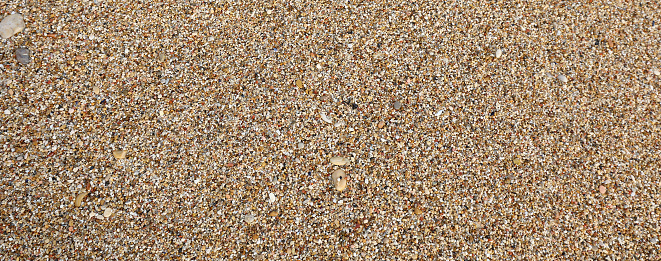 pebbly beach with many small pebbles