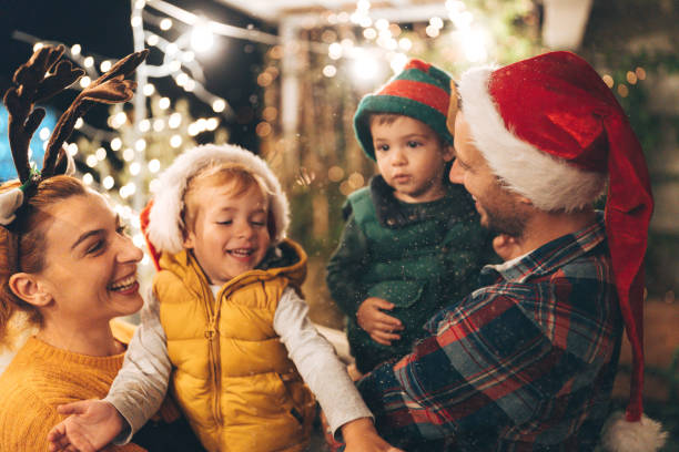 istock Celebrating Christmas holidays together 1186404447