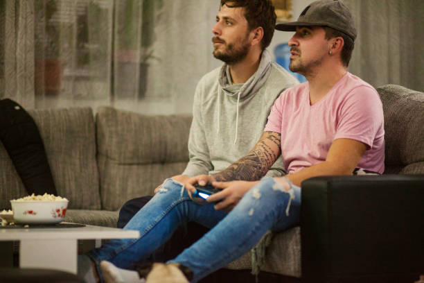 istock Good friends playing games at home 1186406868