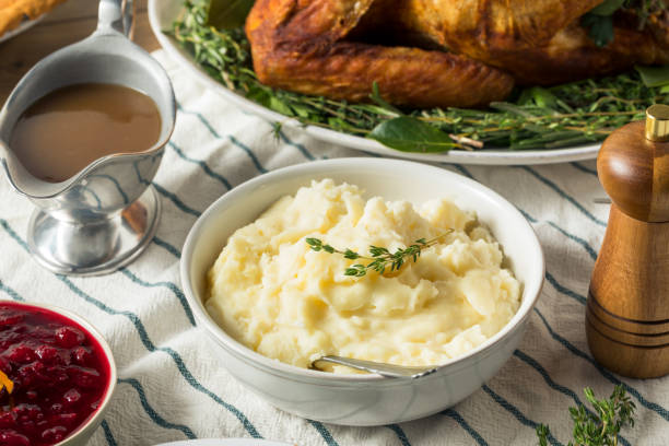 istock Homemade Thanksgiving Garlic Mashed Potatoes 1186407436