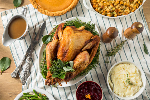 istock Homemade Thanksgiving Turkey Dinner with Potatoes 1186407536