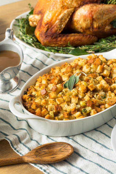 istock Homemade Thanksgiving Dressing Stuffing 1186409292