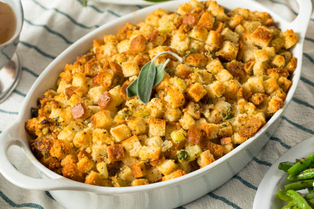 istock Homemade Thanksgiving Dressing Stuffing 1186409311