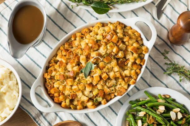 istock Homemade Thanksgiving Dressing Stuffing 1186409328