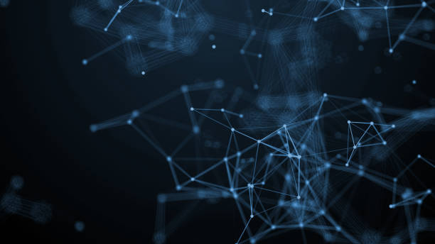 istock Wave of plexuz particles. Abstract background , Abstract digital background. Network connection. Network concept 1186409391