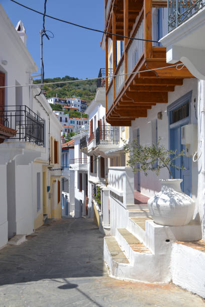 istock Charming street in Greece 1186409410