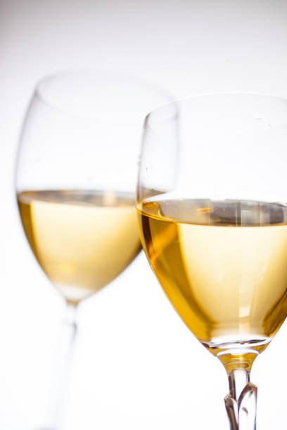 Two wineglass toast closeup