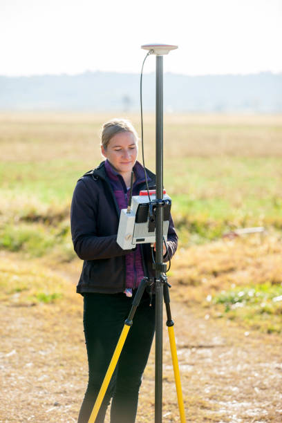 istock Female Surveyor Positioning GPS Work Tool 1186412379