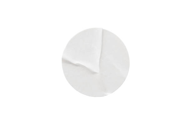 istock Blank white round paper sticker label isolated on white background with clipping path 1186414639