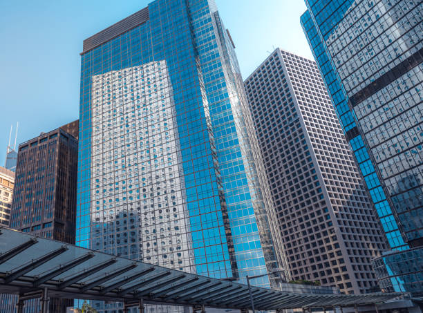 istock Modern office building close up in Hong Kong 1186414749