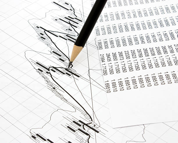 istock Background of japan candlestick graphic 118641912