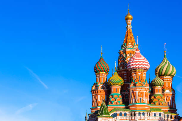 istock St. Basil's Cathedral on Red Square in Moscow, Ancient Moscow  St. Basil's Cathedral is the main tourist attraction of city, Russia. 1186424507