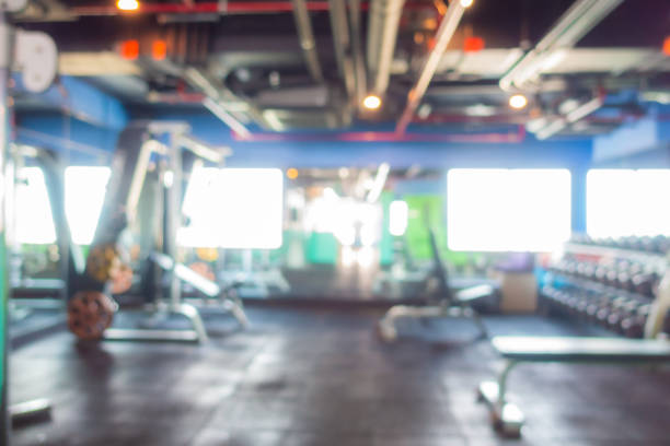 istock Abstract blur gym interior room 1186425171