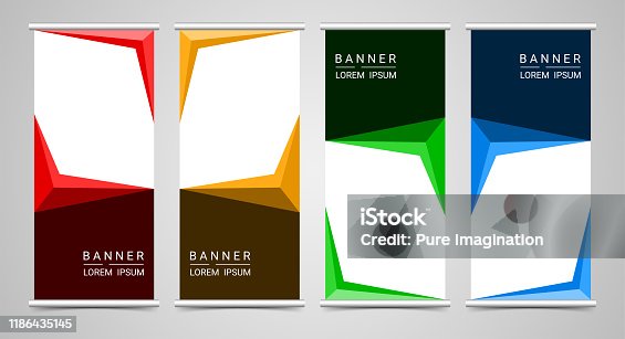 istock Abstract corporate business roll up template, vector illustration 1186435145