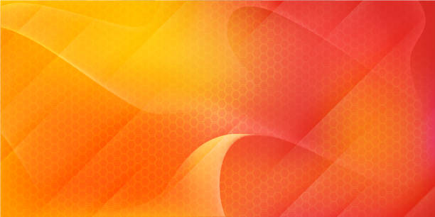 абстрактный оранжевый и желтый фон - smooth smoke abstract backgrounds stock illustrations