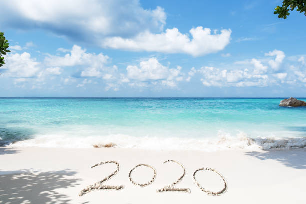 istock 2020 year on the sea shore 1186437877