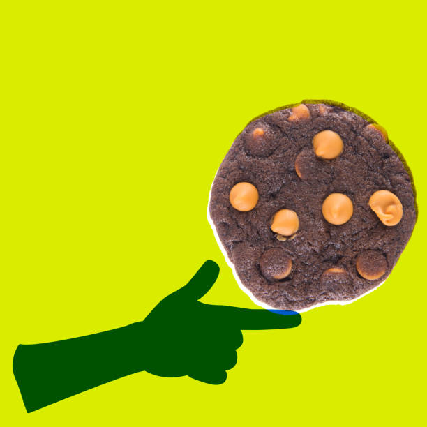istock Chocolate chips cookies with concept design 1186447600