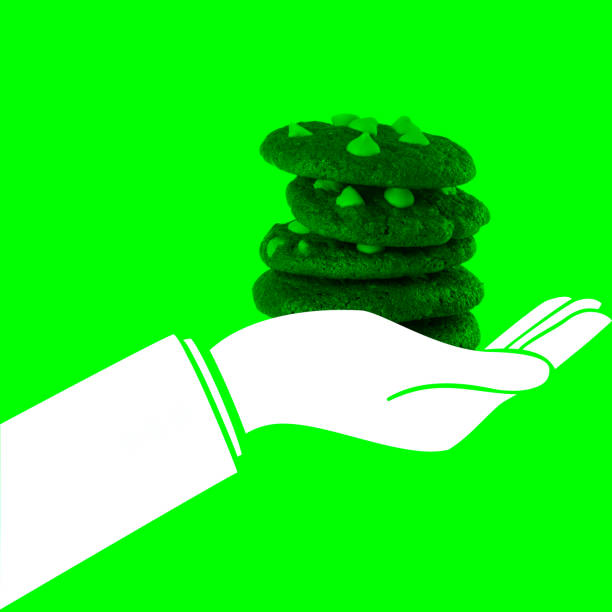 istock Chocolate chips cookies with concept design 1186447602