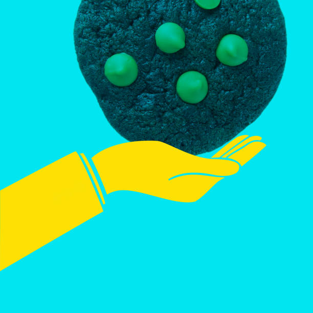 istock Chocolate chips cookies with concept design 1186447633