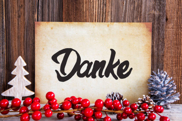 istock Christmas Decoration, Paper With Text Danke Means Thank You 1186454364