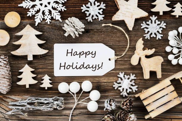 istock Label, Frame Of Christmas Decoration, Text Happy Holidays 1186454414